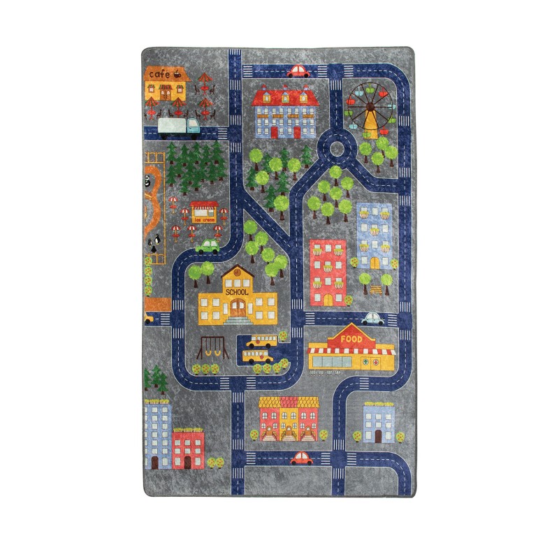 Conceptum Hypnose Carpet (100 x 160) Small Town - Grey Multicolor