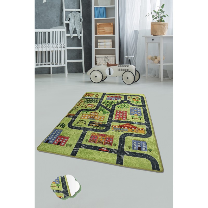 Conceptum Hypnose Carpet (200 x 290) Small Town - Green Multicolor