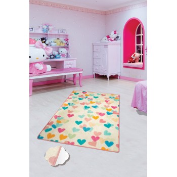 Παιδικό Χαλί (100 x 160) Hearts Multicolor