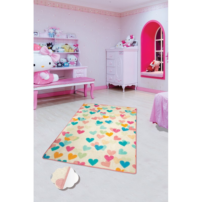 Παιδικό Χαλί (100 x 160) Hearts Multicolor