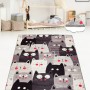Carpet (80 x 120) Cats Gray Djt Multicolor