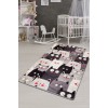 Conceptum Hypnose Hall Carpet (80 x 150) Cats Gray Djt Multicolor
