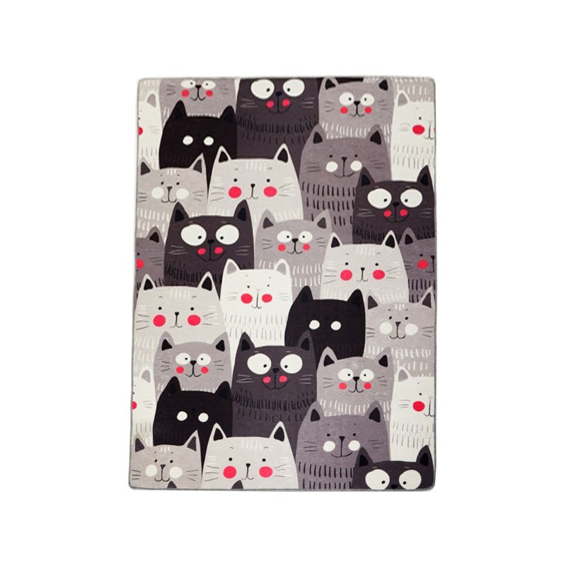 Conceptum Hypnose Hall Carpet (80 x 150) Cats Gray Djt Multicolor