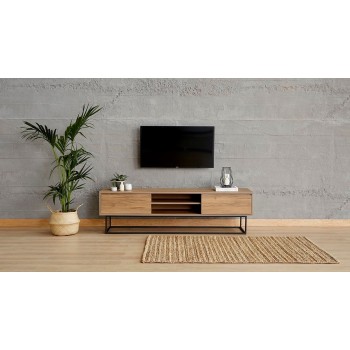 TV Stand Laxus 180 - Walnut Walnut
Black
