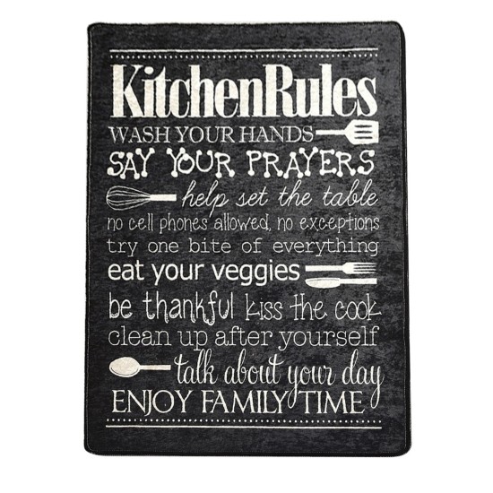 Hall Carpet (100 x 200) Kitchen - Black Multicolor Conceptum Hypnose Hall Carpet (100 x 200) Kitchen - Black Multicolor