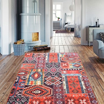 Carpet (140 x 190) Patchwork Multicolor