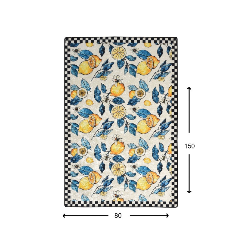 Hall Carpet (80 x 150) Lemon Multicolor