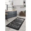 Conceptum Hypnose Hall Carpet (80 x 150) Kitchen - Black Multicolor