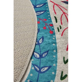 Carpet (140 cm) Blue Cats Multicolor