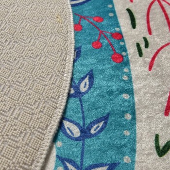 Carpet (140 cm) Blue Cats Multicolor