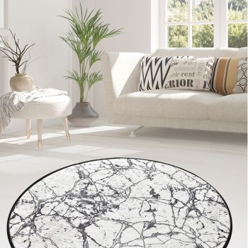 Carpet (100 cm) Marble - White Multicolor