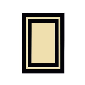 Hall Carpet (80 x 150) Black Frame Multicolor