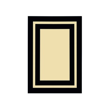 Carpet (160 x 230) Black Frame Multicolor