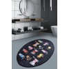 Conceptum Hypnose Carpet (60 x 90) Black Cats Oval DJT Multicolor
