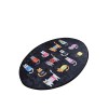 Conceptum Hypnose Carpet (60 x 90) Black Cats Oval DJT Multicolor