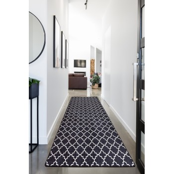 Hall Carpet (100 x 300) Kupa - Black Djt Black
White