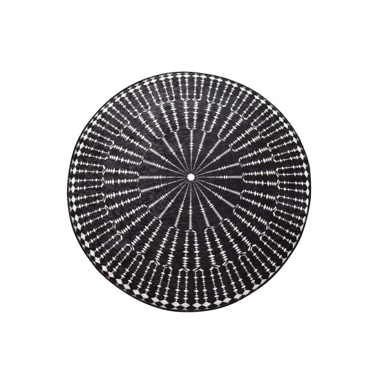 Χαλί (100 cm) Buio Djt Çap 100 BlackWhite Χαλί (100 cm) Buio Djt Çap 100 BlackWhite