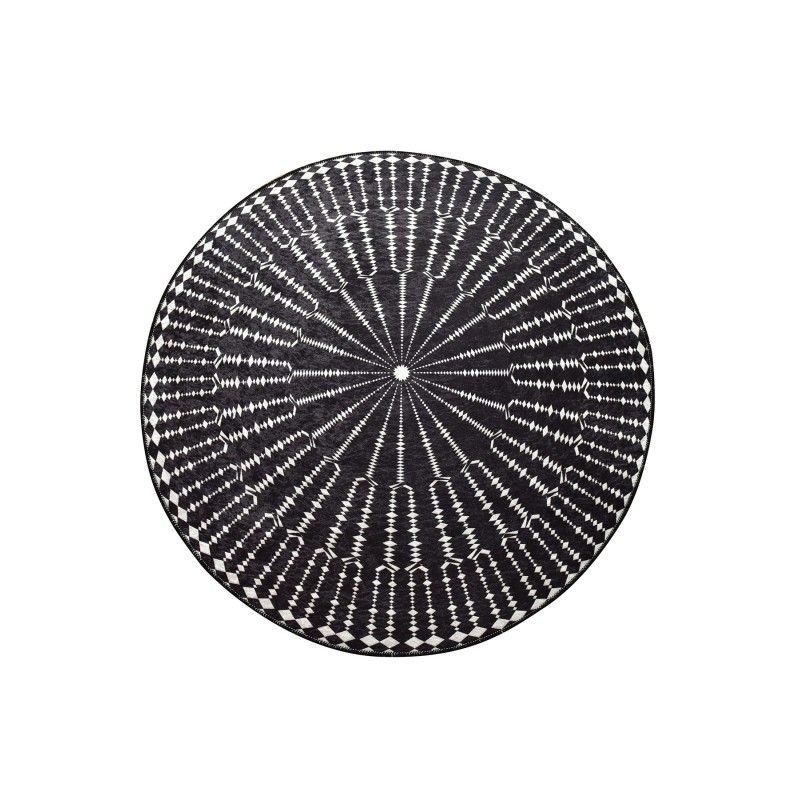 Χαλί (100 cm) Buio Djt Çap 100 BlackWhite