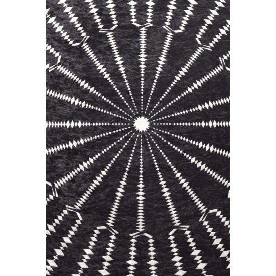 Χαλί (100 cm) Buio Djt Çap 100 BlackWhite Χαλί (100 cm) Buio Djt Çap 100 BlackWhite