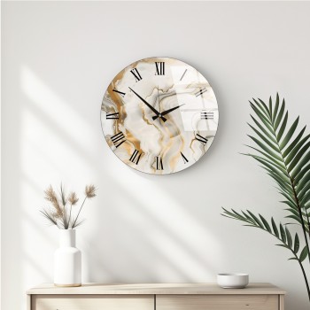 Decorative Glass Wall Clock Huhu338 - 40 x 40 Multicolor