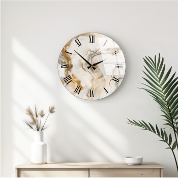 Decorative Glass Wall Clock Huhu338 - 40 x 40 Multicolor