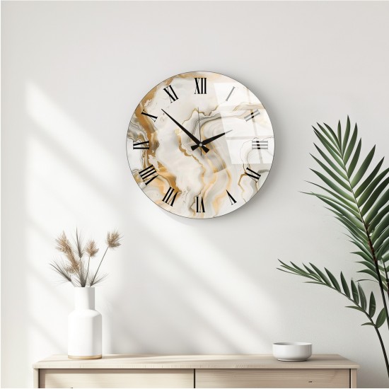 Decorative Glass Wall Clock Huhu338 - 40 x 40 Multicolor Decorative Glass Wall Clock Huhu338 - 40 x 40 Multicolor