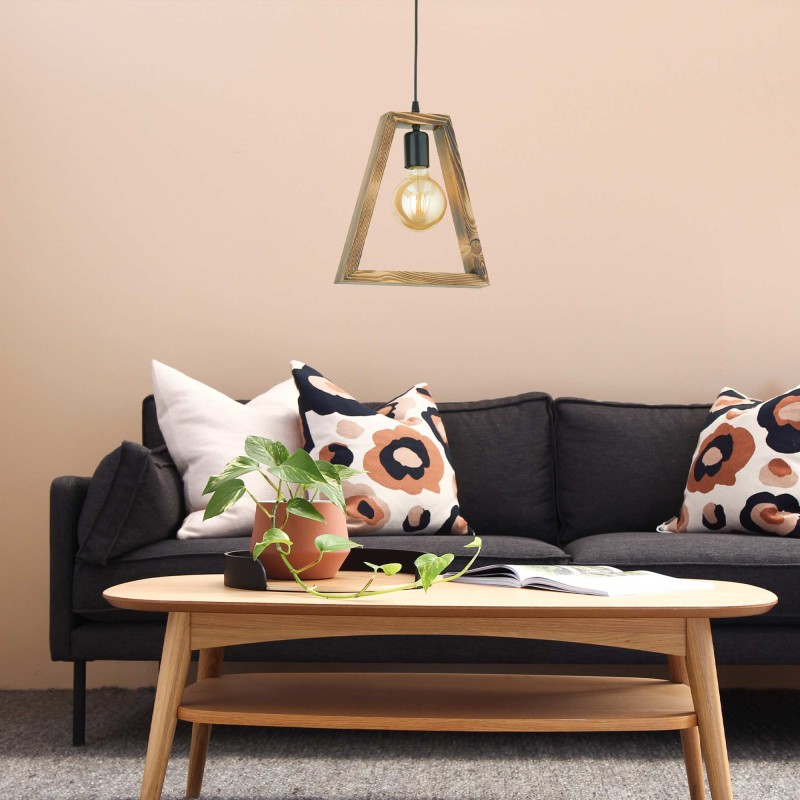 Opviq Chandelier Geometrik Ahşap Sarkıt (B) Walnut
Black