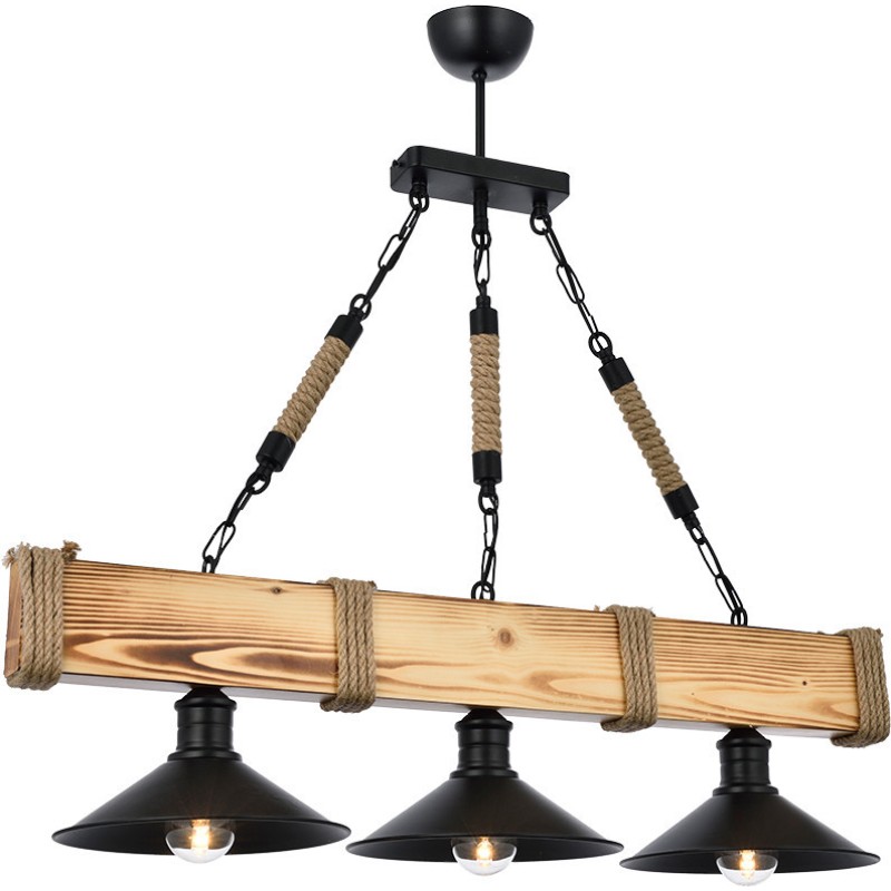 Opviq Chandelier Kütük 3Lü Yanık Avize Walnut
Black