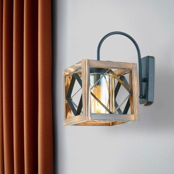 Wall Lamp Zikzak Camlı Aplik Walnut
Black