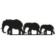 Wallxpert Decorative Metal Wall Accessory Elephants Black
