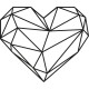 Decorative Metal Wall Accessory Heart Black