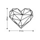 Decorative Metal Wall Accessory Heart Black