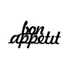 Wallxpert Decorative Metal Wall Accessory Bon Appetit 1 - Black Black