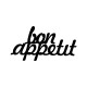 Decorative Metal Wall Accessory Bon Appetit 1 - Black Black Wallxpert Decorative Metal Wall Accessory Bon Appetit 1 - Black Black