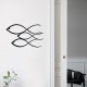 Decorative Metal Wall Accessory Fish - Black Black Wallxpert Decorative Metal Wall Accessory Fish - Black Black