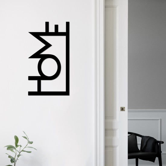 Decorative Metal Wall Accessory Home - Black Black Wallxpert Decorative Metal Wall Accessory Home - Black Black