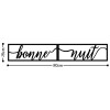 Wallxpert Decorative Metal Wall Accessory Bonne Nuit 1 - Black Black