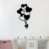 Wallxpert Decorative Metal Wall Accessory Balloons - Black Black