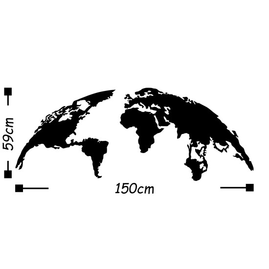 Decorative Metal Wall Accessory World Map Large Black Wallxpert Decorative Metal Wall Accessory World Map Large Black