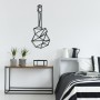 Decorative Metal Wall Accessory Guitar Black