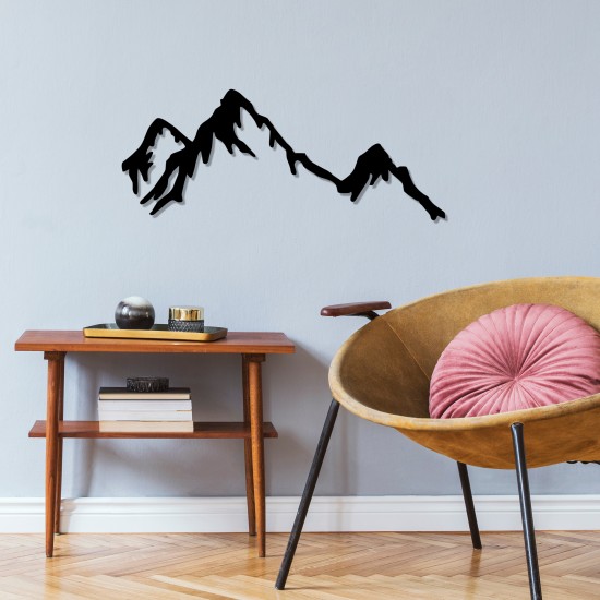 Decorative Metal Wall Accessory Mountain Black Decorative Metal Wall Accessory Mountain Black
