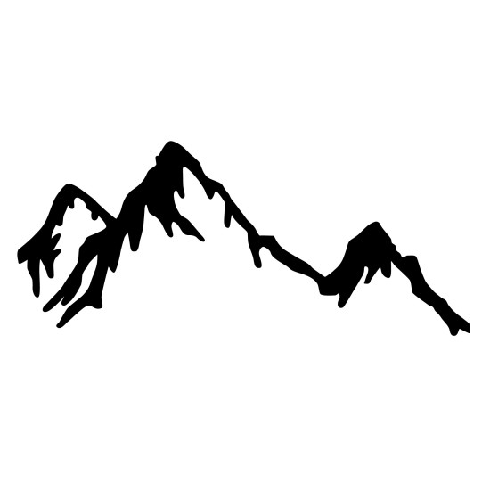 Decorative Metal Wall Accessory Mountain Black Decorative Metal Wall Accessory Mountain Black