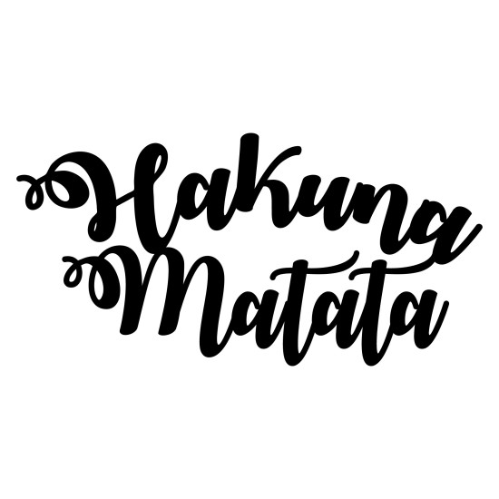 Wallxpert Decorative Metal Wall Accessory Hakuna Matata Black