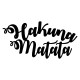 Wallxpert Decorative Metal Wall Accessory Hakuna Matata Black