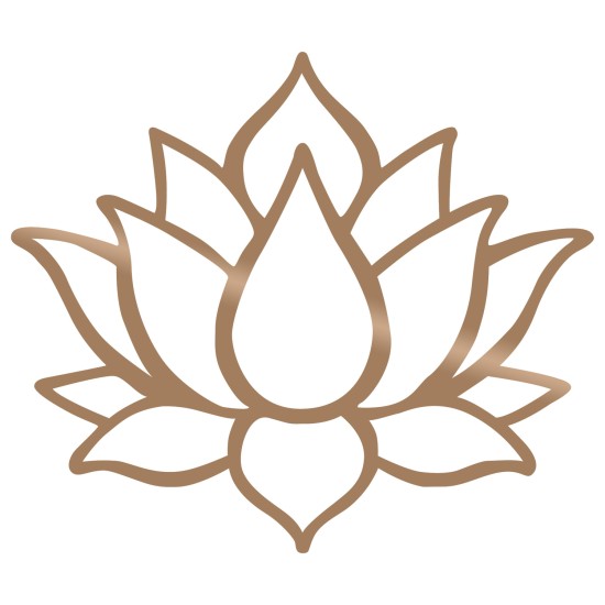 Wallxpert Decorative Metal Wall Accessory Lotus Flower 1 - Copper Copper