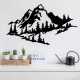 Wallxpert Decorative Metal Wall Accessory Mountain 2 Black