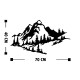 Wallxpert Decorative Metal Wall Accessory Mountain 2 Black