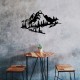 Wallxpert Decorative Metal Wall Accessory Mountain 2 Black