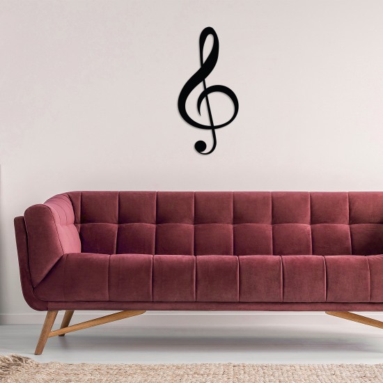 Decorative Metal Wall Accessory Treble Clef Black Decorative Metal Wall Accessory Treble Clef Black