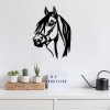 Wallxpert Decorative Metal Wall Accessory Horse Head Black